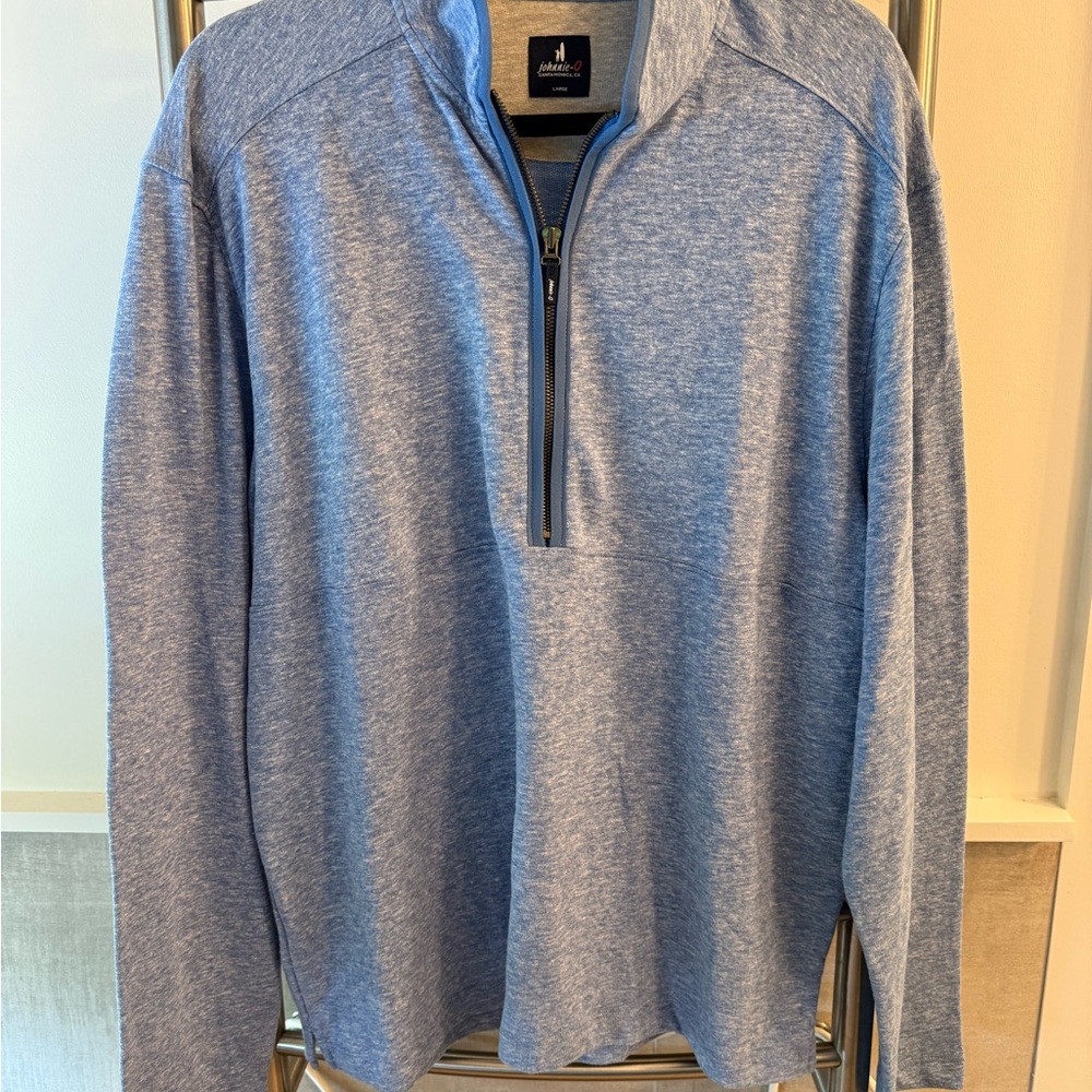 johnnie-O Blue Half Zip Up Sweater Gately NWT
